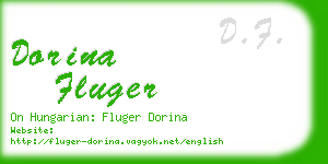 dorina fluger business card